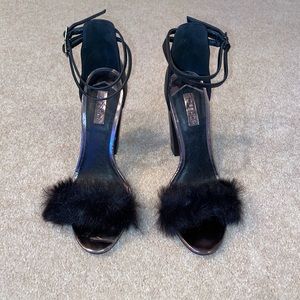 TOPSHOP simple strap black heels